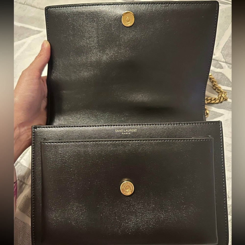 Saint Laurent Medium Sunset Bag – Black Leather with silver Hardware - Picture 3 of 5
